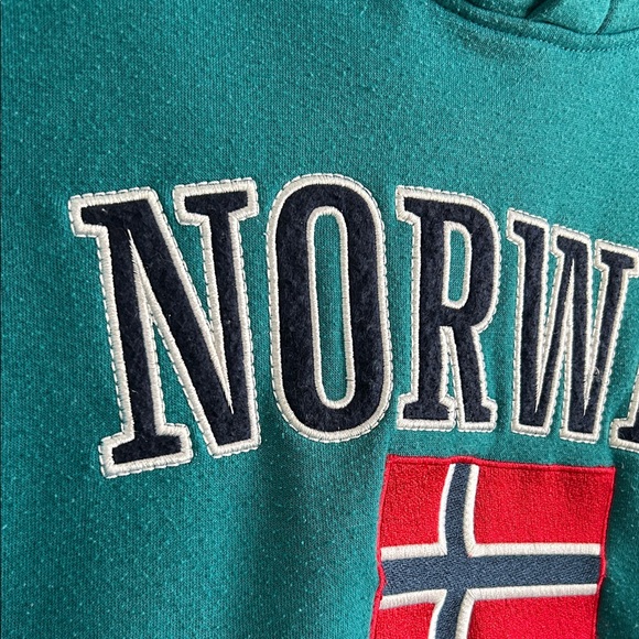 Norway Teal Hoodie, Size Small - Picture 4 of 7